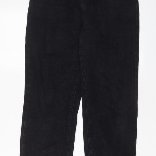 DressYou Womens Black Cotton Straight Jeans Size S L26 in Regular Zip