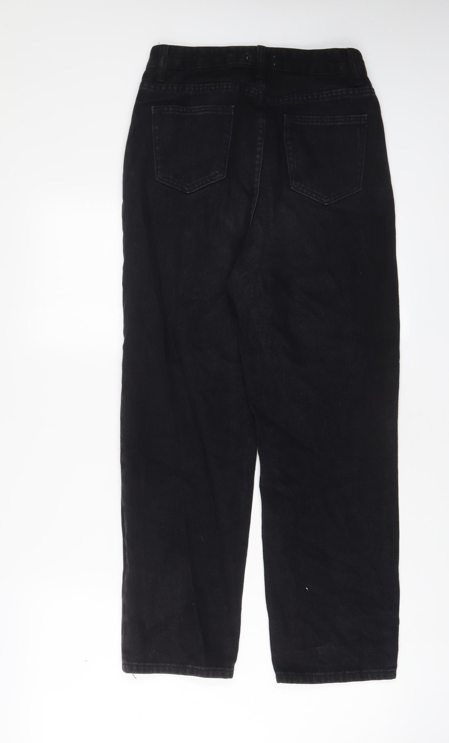 DressYou Womens Black Cotton Straight Jeans Size S L26 in Regular Zip