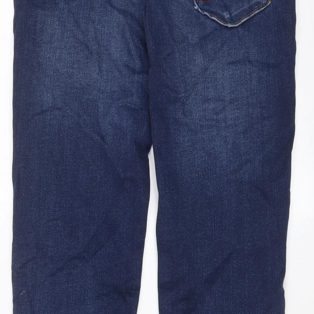 Fat Face Boys Blue Cotton Straight Jeans Size 11 Years L26 in Regular Drawstring
