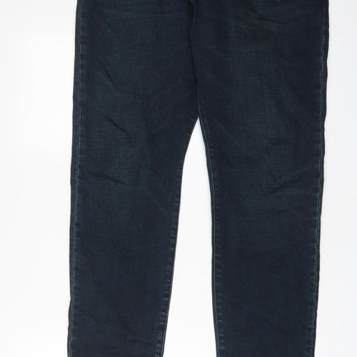 Paul Smith Mens Blue Cotton Straight Jeans Size 34 in L31 in Regular Zip