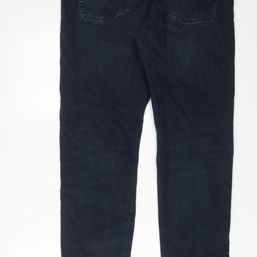 Paul Smith Mens Blue Cotton Straight Jeans Size 34 in L31 in Regular Zip