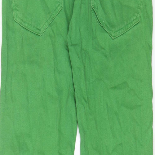 River Island Womens Green Cotton Straight Jeans Size 30 in L30 in Regular Zip