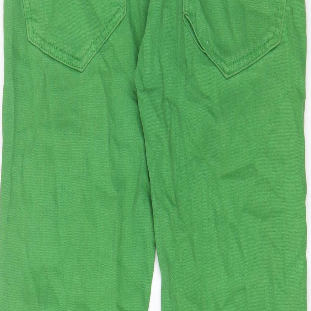 River Island Womens Green Cotton Straight Jeans Size 30 in L30 in Regular Zip