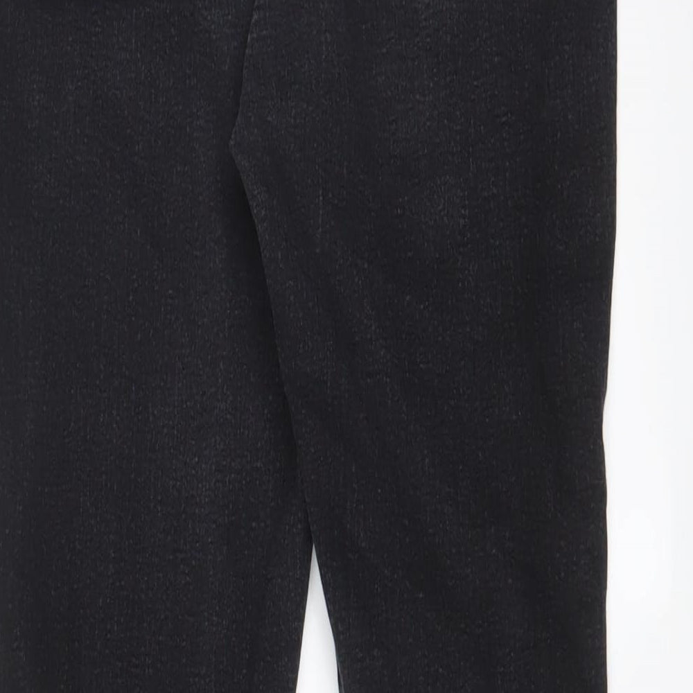 Marks and Spencer Womens Black Cotton Skinny Jeans Size 14 L27 in Regular Zip