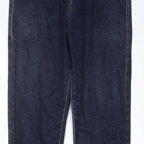 H&M Mens Blue Cotton Straight Jeans Size 28 in L32 in Slim Zip