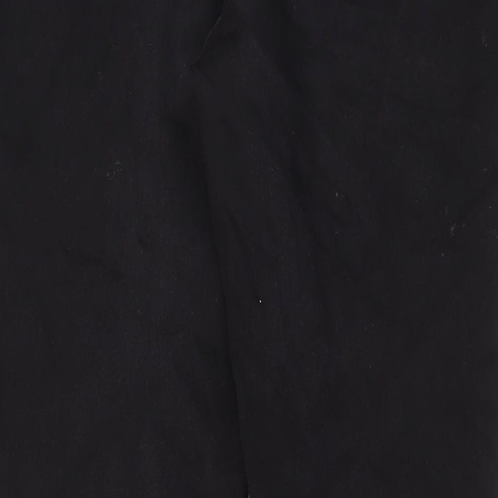 Matalan Womens Black Cotton Straight Jeans Size 16 L30 in Regular Zip