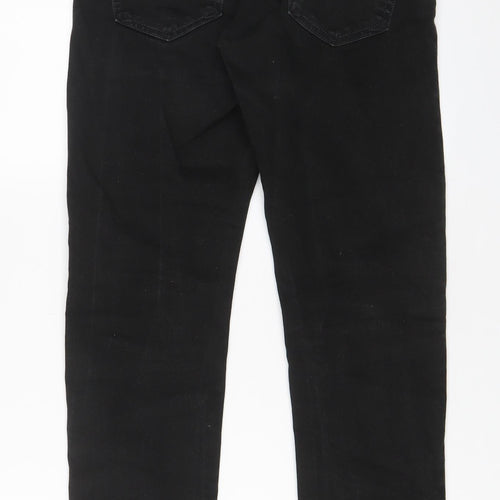 Levi's Mens Black Cotton Straight Jeans Size 28 in L30 in Regular Zip