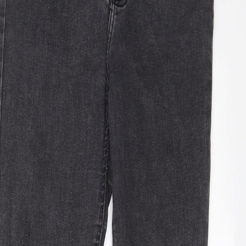 Zara Womens Grey Cotton Skinny Jeans Size 10 L28 in Regular Zip