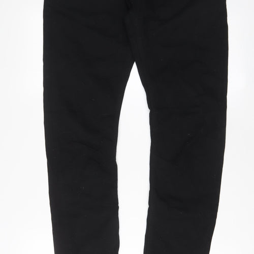 Easy Mens Black Cotton Skinny Jeans Size 32 in L32 in Regular Zip