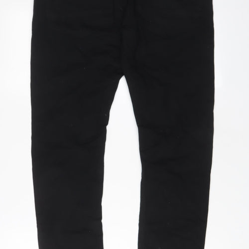 Easy Mens Black Cotton Skinny Jeans Size 32 in L32 in Regular Zip