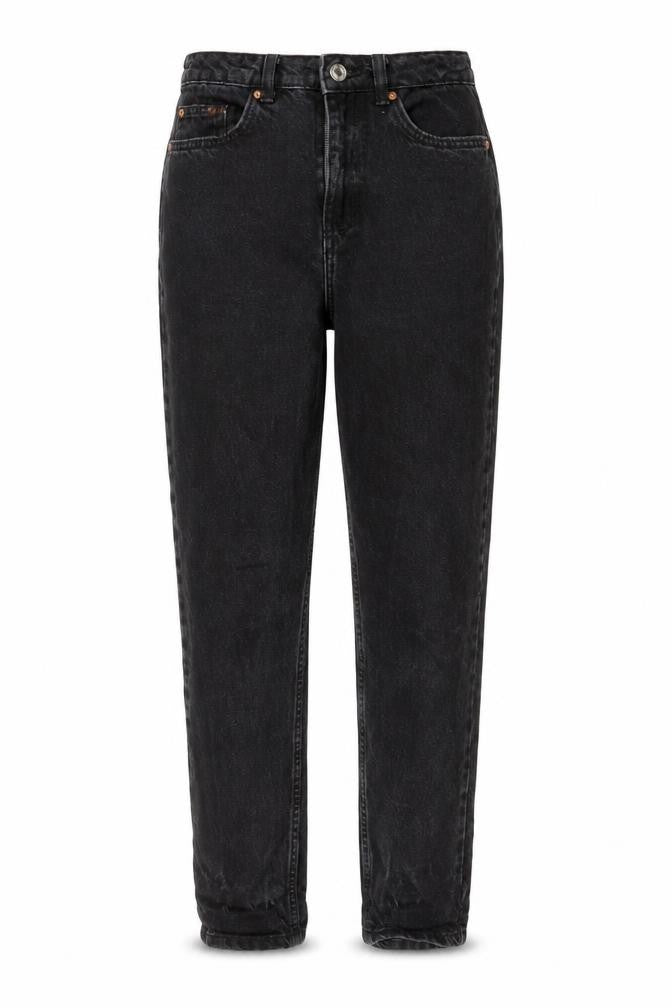 Denim & Co. Womens Black Cotton Straight Jeans Size 10 L28 in Regular Zip