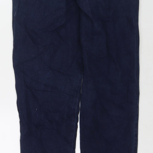 Half Womens Blue Cotton Straight Jeans Size 29 in L30 in Regular Zip