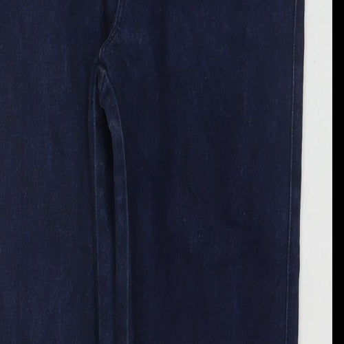Half Womens Blue Cotton Straight Jeans Size 29 in L30 in Regular Zip