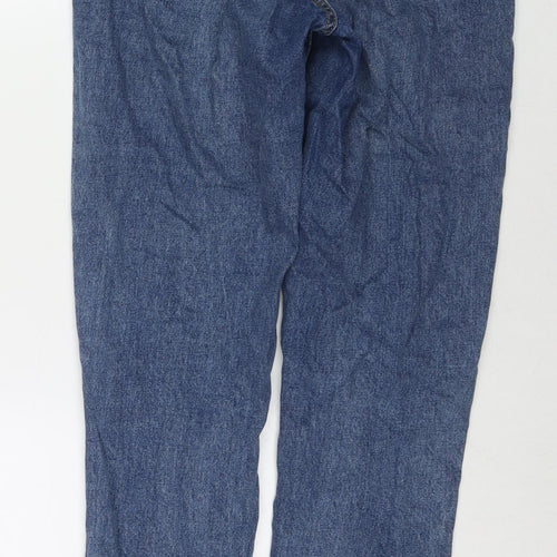 Topshop Womens Blue Cotton Mom Jeans Size 26 L34 in Regular Zip