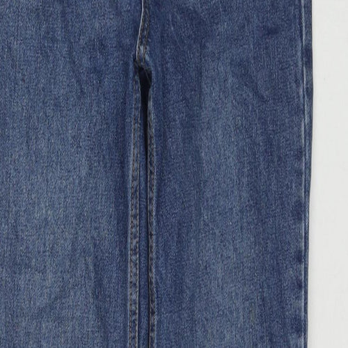 Topshop Womens Blue Cotton Mom Jeans Size 26 L34 in Regular Zip