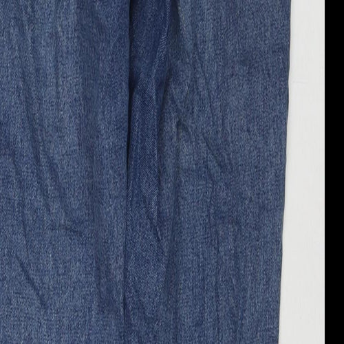 Topshop Womens Blue Cotton Mom Jeans Size 26 L34 in Regular Zip