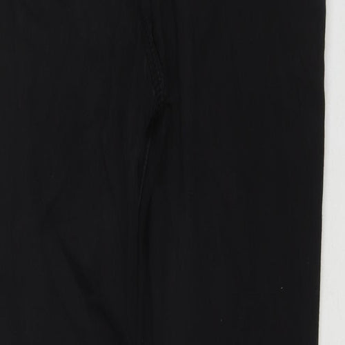 Marks and Spencer Womens Black Cotton Straight Jeans Size 16 L28 in Regular Zip
