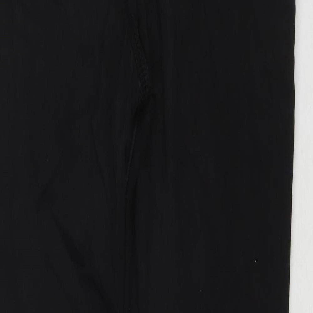 Marks and Spencer Womens Black Cotton Straight Jeans Size 16 L28 in Regular Zip