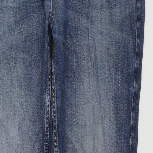 TU Womens Blue Cotton Bootcut Jeans Size 36 in L32 in Regular Zip