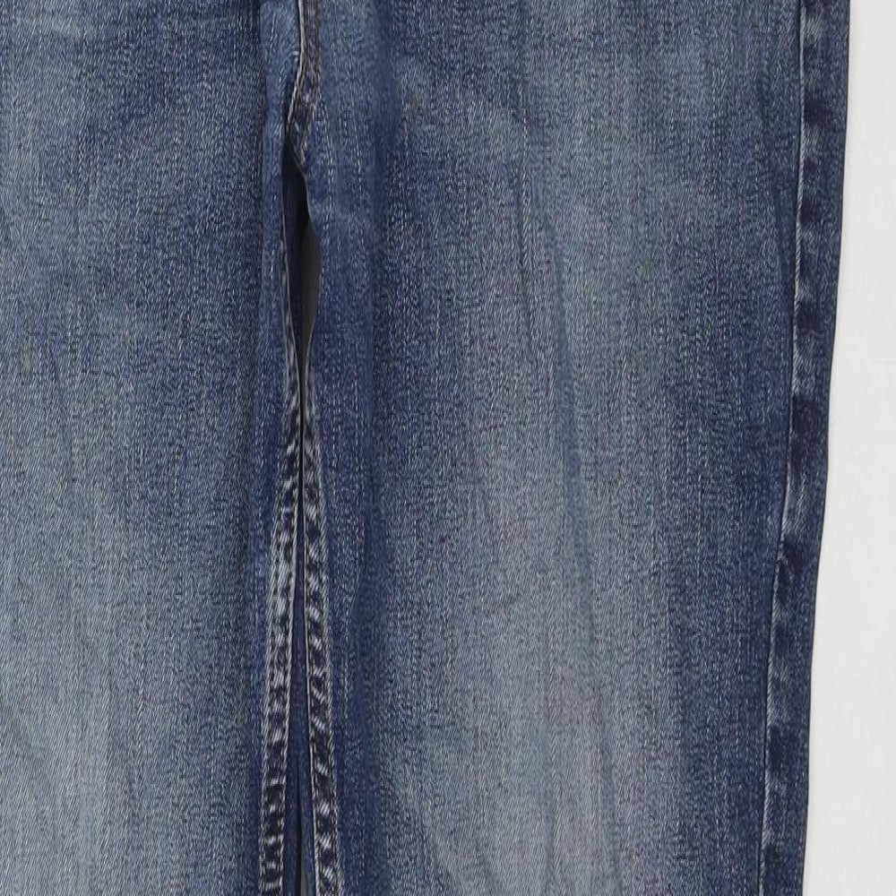 TU Womens Blue Cotton Bootcut Jeans Size 36 in L32 in Regular Zip