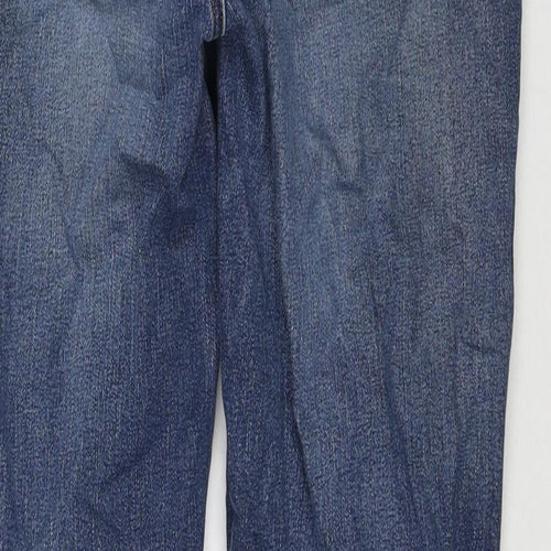 TU Womens Blue Cotton Bootcut Jeans Size 36 in L32 in Regular Zip