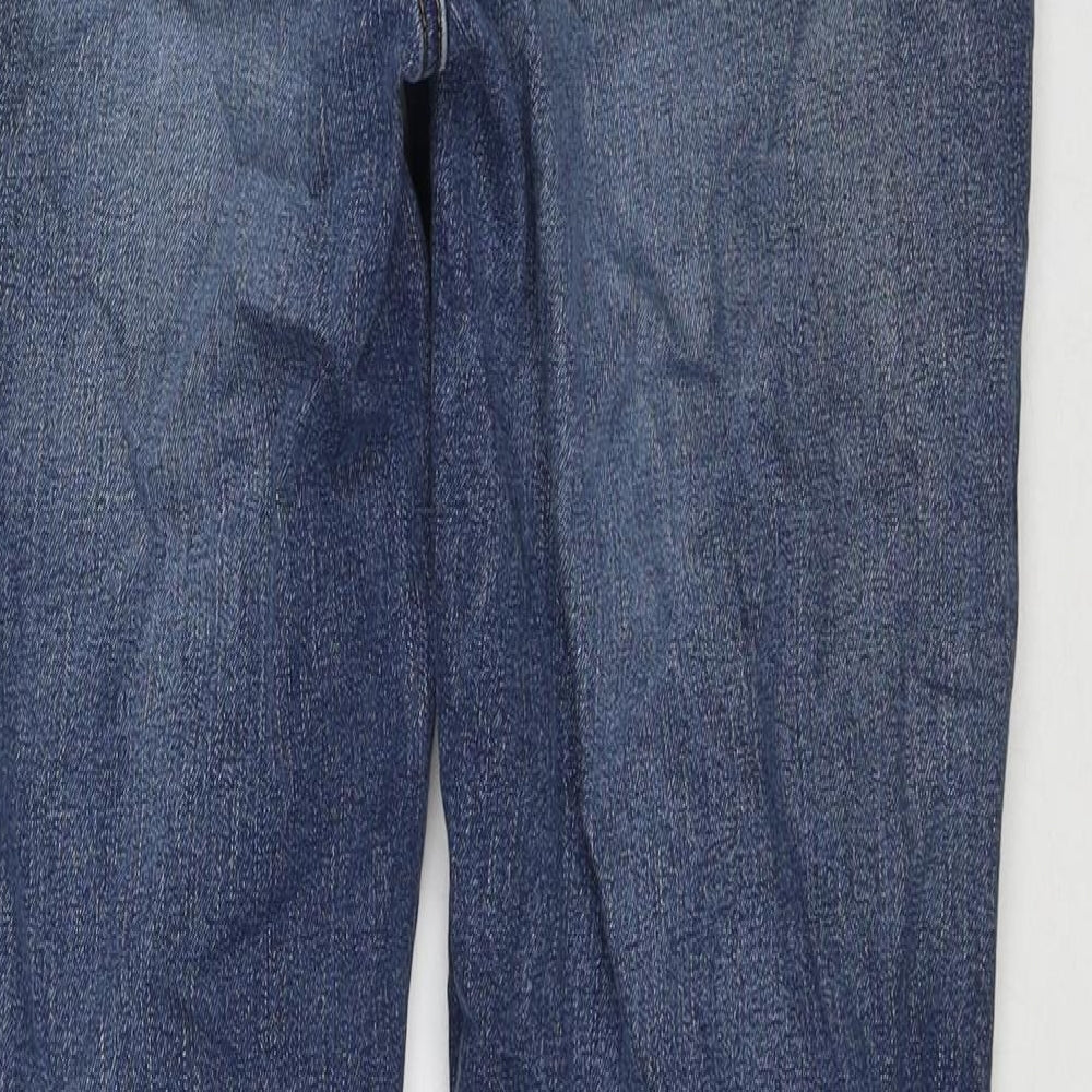 TU Womens Blue Cotton Bootcut Jeans Size 36 in L32 in Regular Zip