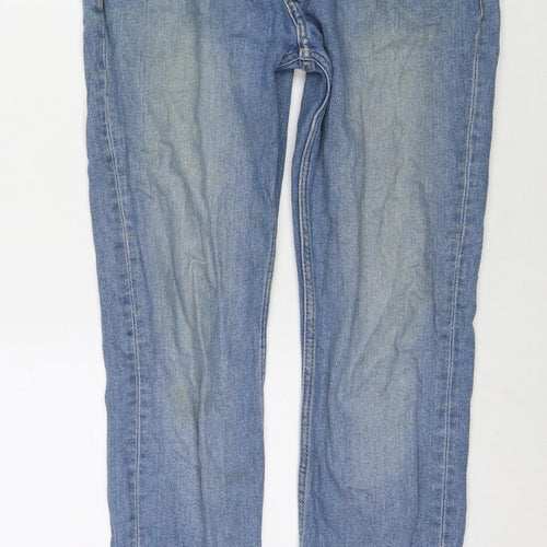H&M Mens Blue Cotton Straight Jeans Size 31 in L32 in Regular Zip
