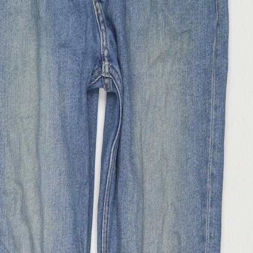 H&M Mens Blue Cotton Straight Jeans Size 31 in L32 in Regular Zip