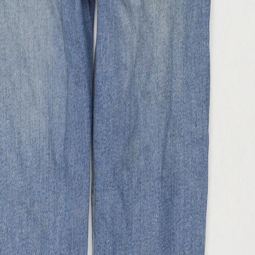 H&M Mens Blue Cotton Straight Jeans Size 31 in L32 in Regular Zip