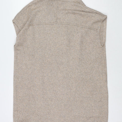 Nicole Hamilton Womens Beige V-Neck Viscose Cardigan Jumper Size M