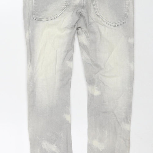 NEXT Boys Grey Spotted Cotton Skinny Jeans Size 11 Years L26 in Regular Zip