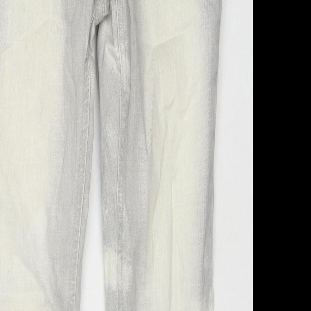 NEXT Boys Grey Spotted Cotton Skinny Jeans Size 11 Years L26 in Regular Zip