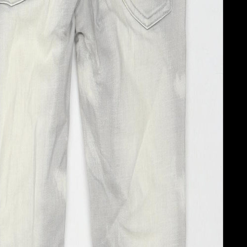 NEXT Boys Grey Spotted Cotton Skinny Jeans Size 11 Years L26 in Regular Zip