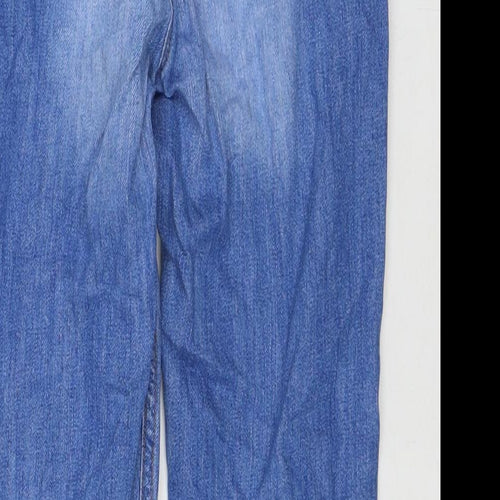 NEXT Girls Blue Cotton Straight Jeans Size 9 Years L21 in Regular Zip