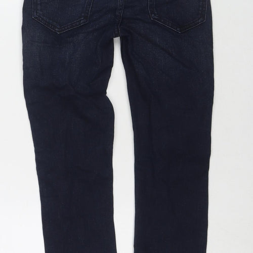 TU Boys Blue Cotton Skinny Jeans Size 9 Months L21 in Regular Zip