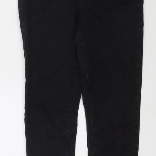 Denim & Co. Womens Black Cotton Skinny Jeans Size 14 L25 in Regular Zip