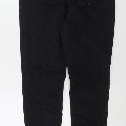 Denim & Co. Womens Black Cotton Skinny Jeans Size 14 L25 in Regular Zip