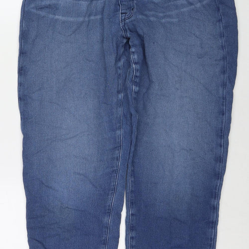 Rich & Skinny Womens Blue Cotton Tapered Jeans Size L L27 in Regular Zip