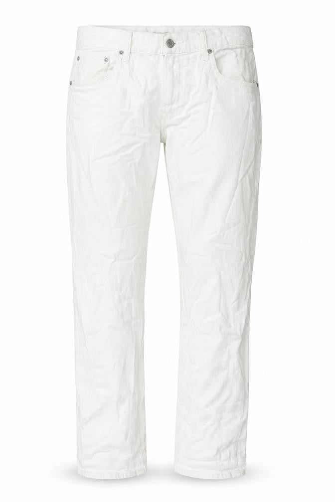 Uniqlo Womens White Cotton Straight Jeans Size 31 in L32 in Regular Zip