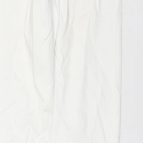 Uniqlo Womens White Cotton Straight Jeans Size 31 in L32 in Regular Zip