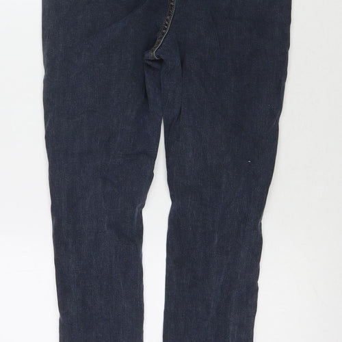 PRETTYLITTLETHING Womens Blue Cotton Skinny Jeans Size 10 L28 in Regular Zip
