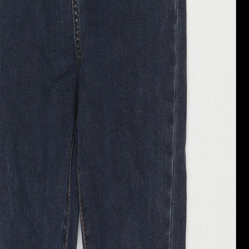 PRETTYLITTLETHING Womens Blue Cotton Skinny Jeans Size 10 L28 in Regular Zip