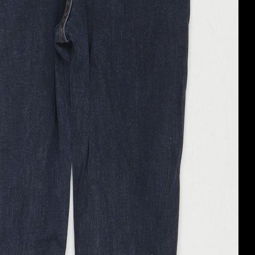 PRETTYLITTLETHING Womens Blue Cotton Skinny Jeans Size 10 L28 in Regular Zip