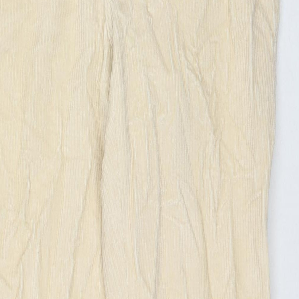 Jaeger Womens White Cotton Trousers Size 36 in L30 in Regular Zip