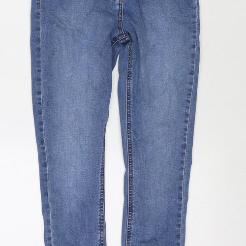 Denim & Co. Womens Blue Cotton Skinny Jeans Size 6 L26 in Regular Zip