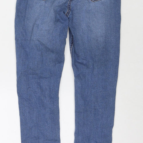 Denim & Co. Womens Blue Cotton Skinny Jeans Size 6 L26 in Regular Zip