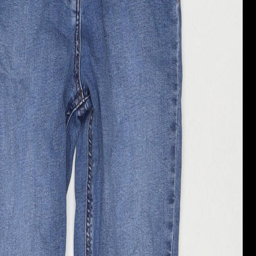 Denim & Co. Womens Blue Cotton Skinny Jeans Size 6 L26 in Regular Zip