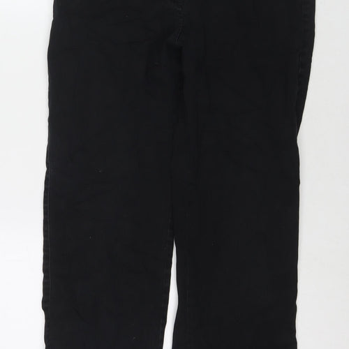 Zaffiri Womens Black Cotton Straight Jeans Size 14 L28 in Regular Zip