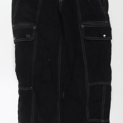 BDG Womens Black Cotton Straight Jeans Size 24 in L30 in Regular Zip - Cargo Style
