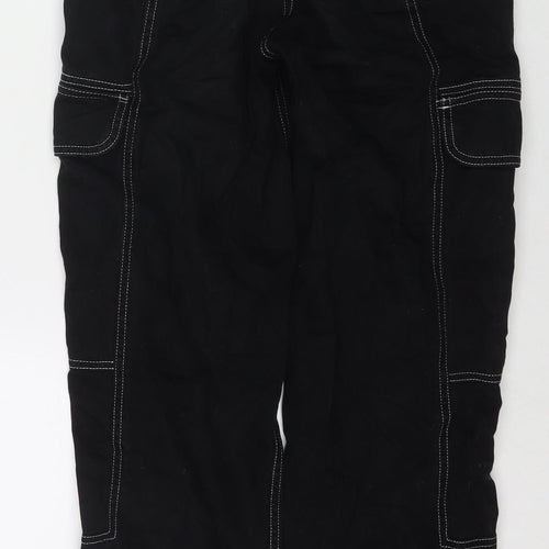 BDG Womens Black Cotton Straight Jeans Size 24 in L30 in Regular Zip - Cargo Style